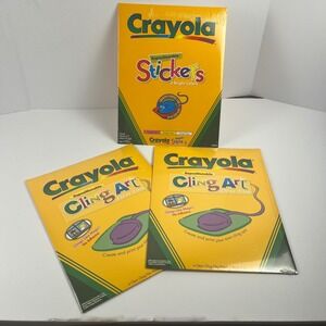Crayola Repositionable Cling Art Clear Film & Stickers Inkjet Paper Lot of 3 New